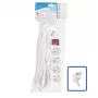 Stromverlängerung LOGON LPS070 5 m Kabel 4 AC-Steckdosen 16 A 3500 W Innenbereich Weiß