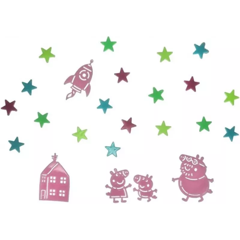 Wandaufkleber Hasbro Peppa Pig PP13870PP Glow in the Dark Stars
