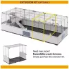 FERPLAST Modular 4 – Käfig für Kaninchen und Hausmeerschweinchen – 179 x 72 x 56 cm