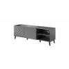 RTV-Schrank ABETO 150x42x52 Graphit/glänzend