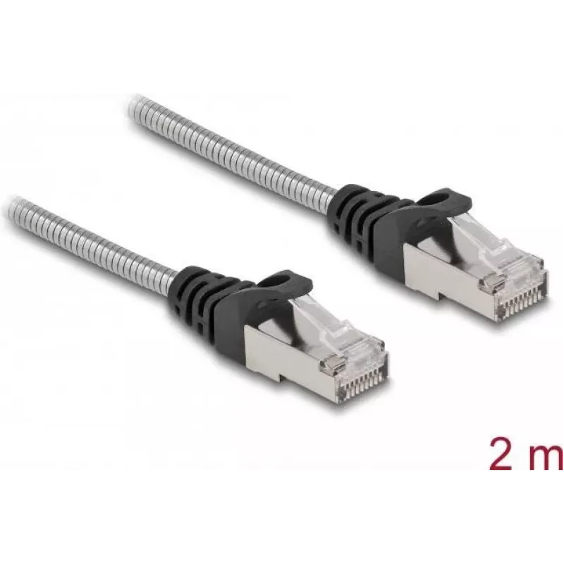 Netzwerkkabel DeLOCK RJ45 Kabel Cat.6A U/FTP 2m Silber