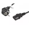 Netzkabel LANBERG CA-C13C-11CC-0018-BK — 1,8 m, C13-Kupplung auf CEE7/7, abgewinkelt C13