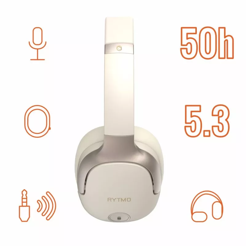 Kopfhörer Manta HDP1001CR Rytmo Elegance Cream