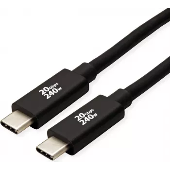ROLINE USB4 Gen2x2 20Gbit/s Kabel C-C ST/ST 240W 3m - Kabel - Digital/Daten (11.02.9088)