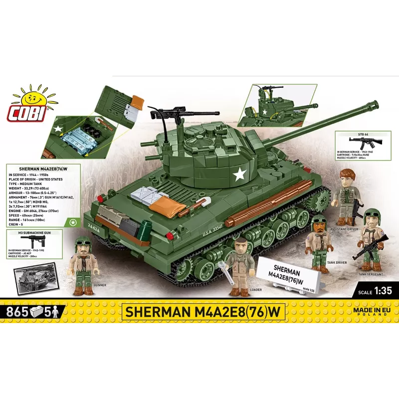 Blocks Sherman M4A2E8 865 Bausteine