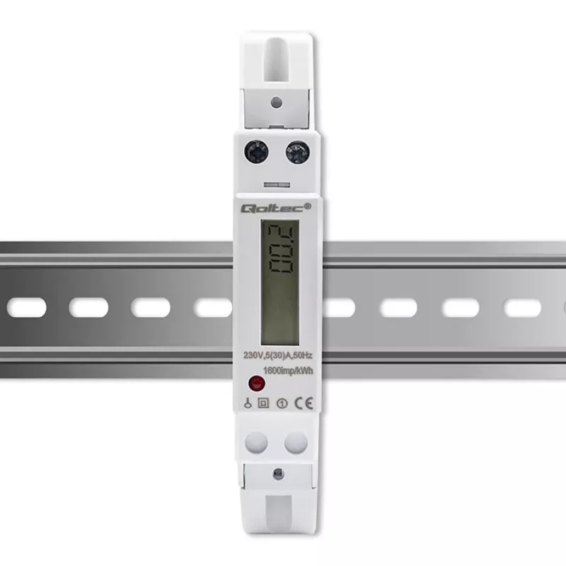 Einphasiger elektronischer Zähler QOLTEC 50993 230V 30A