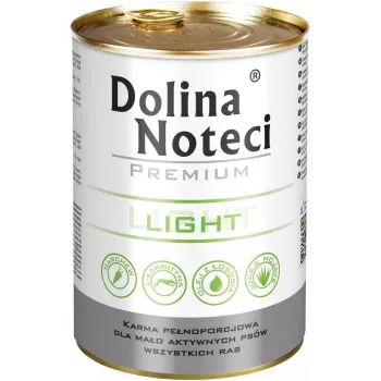 Nassfutter für Hunde dolina noteci Premium Light Schwein & Huhn 400 g — ausgewachsene mittelgroße Rasse, 80 % Feuchtigkeit, 3 % Fett, 10 % Protein
