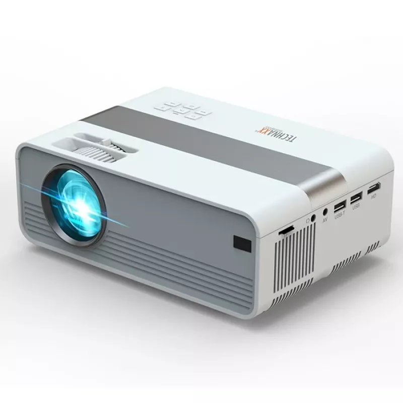 Technaxx TX-127 Mini-LED-Projektor, LCD, HD 720p (1280x720), Weiß/Grau