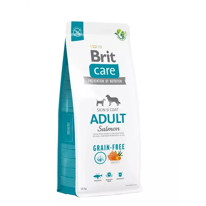 Trockenfutter für Hunde Brit Care Grain-free Adult Medium X-Small 12 kg — Lachs, 26% Protein, 15% Fett