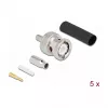 BNC-Crimpstecker DELOCK 90013 für RG-174 / RG-316 mit Schrumpfschlauch, BNC-Stecker, 14,5×23,5×14,5 mm, 5er-Pack