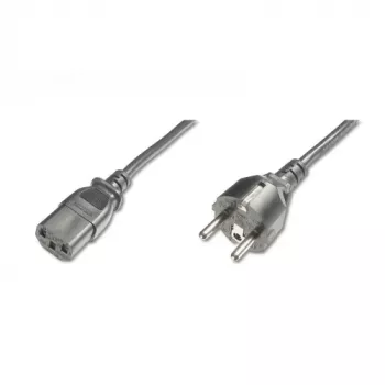 Digitus Stromkabel, CEE 7/7 (Typ-F) - C13 M/F, H05VVF3G 0,75 mm², 1,2 m, Schwarz