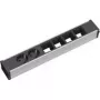 Steckdosenleiste 2 AC Steckdosen Bachmann 912.005 Schwarz Silber