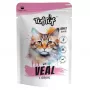 Nassfutter für Katzen TufTuf Kalb 100 g – Alleinfuttermittel für ausgewachsene Katzen, 82 % Feuchtigkeit, 8,6 % Protein