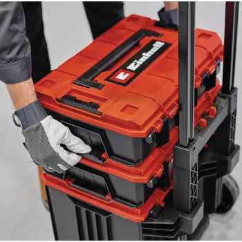 Werkzeugkoffer Einhell E-Case Tower Schwarz Rot Polypropylen Hitzebeständig Spritzwassergeschützt