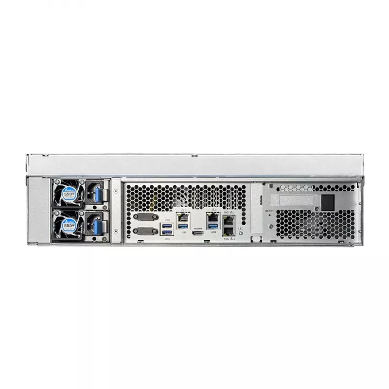 NAS Asustor Lockerstor 16R Pro AS7216RDX, 3U Rack, 16x (3,5 SATA HDD/ 2,5 SSD), AMD Ryzen 7 Pro 7745 8C 3,8 GHz (bis 5,3 GHz), 16 GB ECC DDR5 4800 (max. 192 GB), 1x M.2 NVMe-Steckplatz (PC