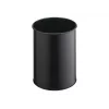 Abfalleimer Rund Polyester Stahl Schwarz Robust 330101