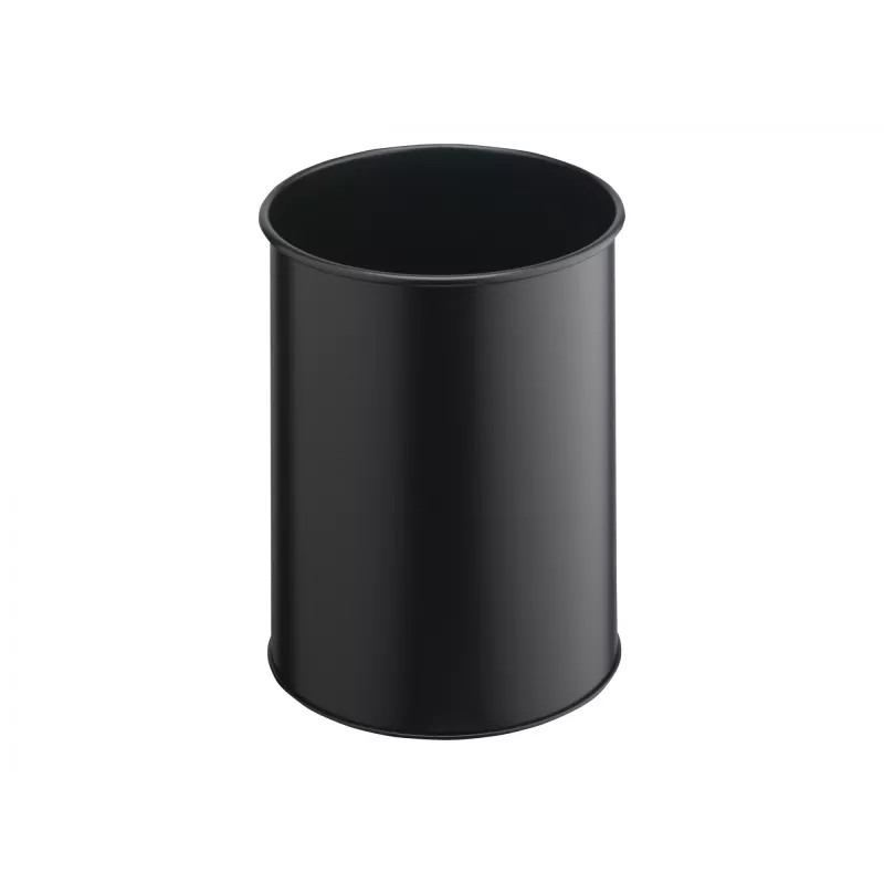 Abfalleimer Rund Polyester Stahl Schwarz Robust 330101