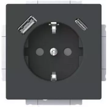 Busch-Jaeger SCHUKO Steckdose USB-A+C 20 EUCB2USBAC-885 (2CKA002011A6312)