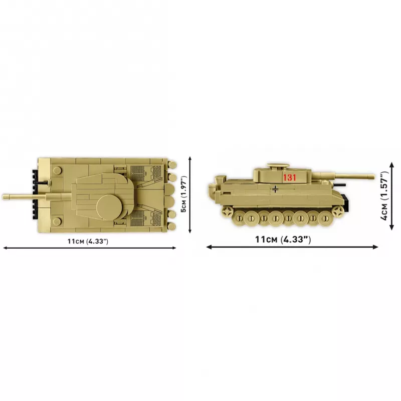 Bausatz Cobi Tiger I 131 — 144 Teile, empfohlenes Alter 6+, grün