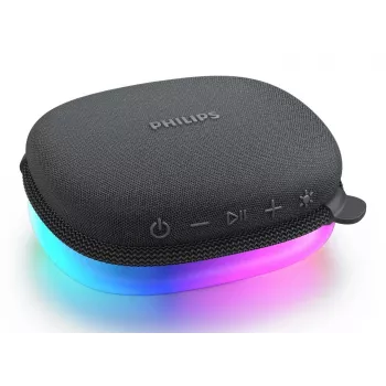 Bluetooth-Lautsprecher Philips TAS2307BK/00 mit integrierten Lichtern, kabellose Audiowiedergabe