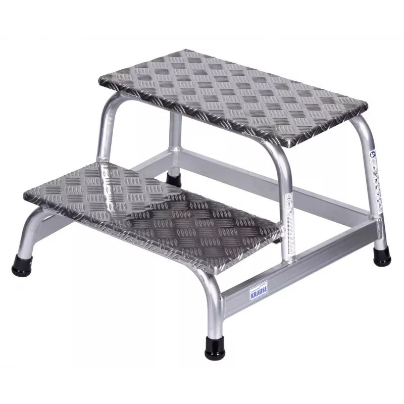 Trittstufe Krause 805027, Aluminium 2 Stufen, max. Belastung 150 kg, 680 mm Länge, 41 cm Höhe