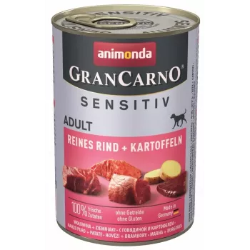ANIMONDA GranCarno Adult Sensitiv Rind mit Kartoffeln - Nassfutter für Hunde - 400g