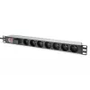 Digitus Steckdosenleiste mit Aluminiumprofil 7-fach CEE 7/5 Buchsen 2 m Kabel