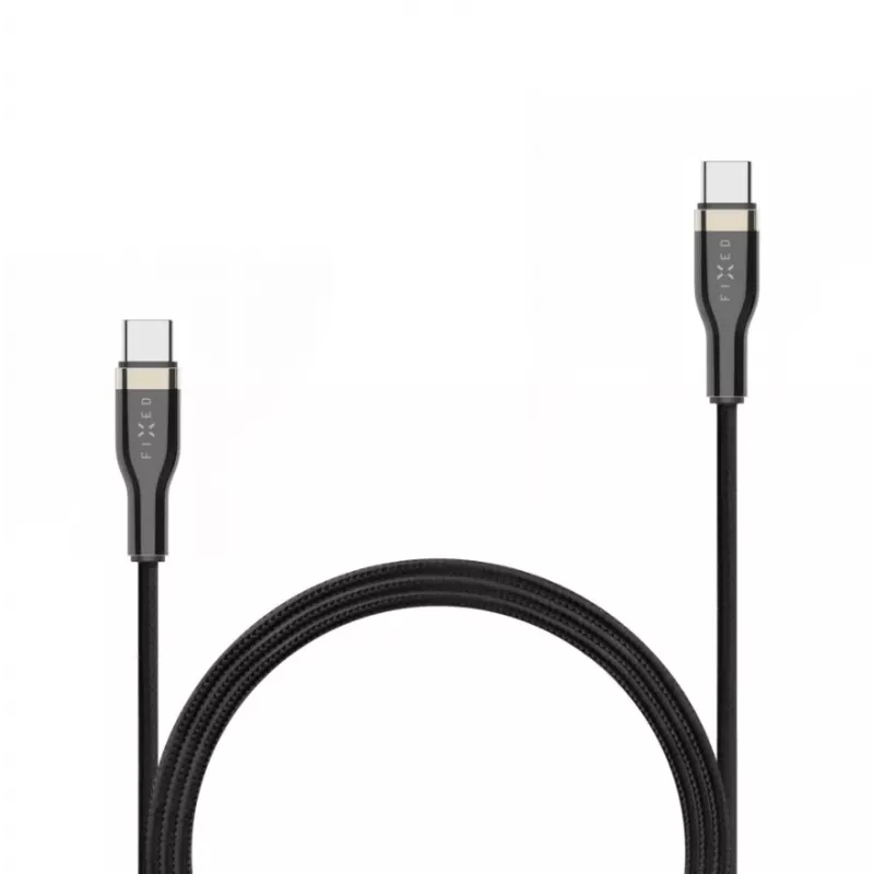 USB-C-auf-USB-C-Kabel FIXED FIXDB-CC2-BK — 2 m, 100 W, fest nicht abnehmbar