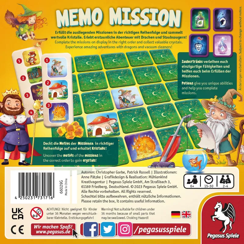 Memo Mission, Brettspiel