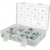 Schlauchschellen-Set ks tools 970.0770 — Mini-Schellen 78-teilig, Größenbereich 7–18 mm
