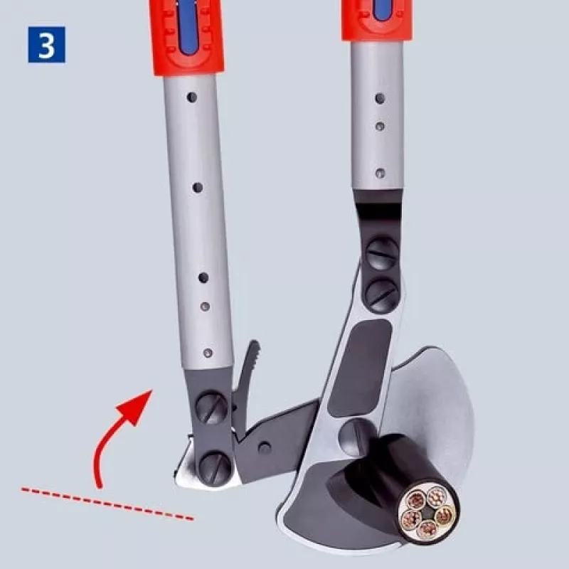 Kabelschere Knipex 9532038, Ratschenschneidwerkzeug für Kabel