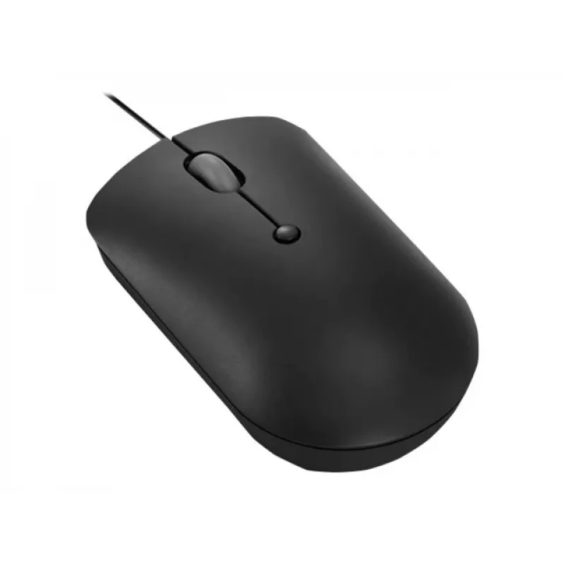 Kabelgebundene optische Maus Lenovo GY51D20875 USB Typ-C, beidhändig, 2400 DPI, 4 Tasten, schwarz