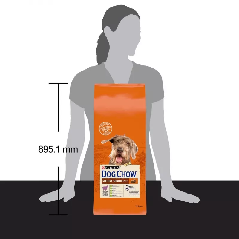 Trockenfutter Purina Nestlé Dog Chow Mature Senior mit Lamm 14 kg, 24% Protein, 10% Fett