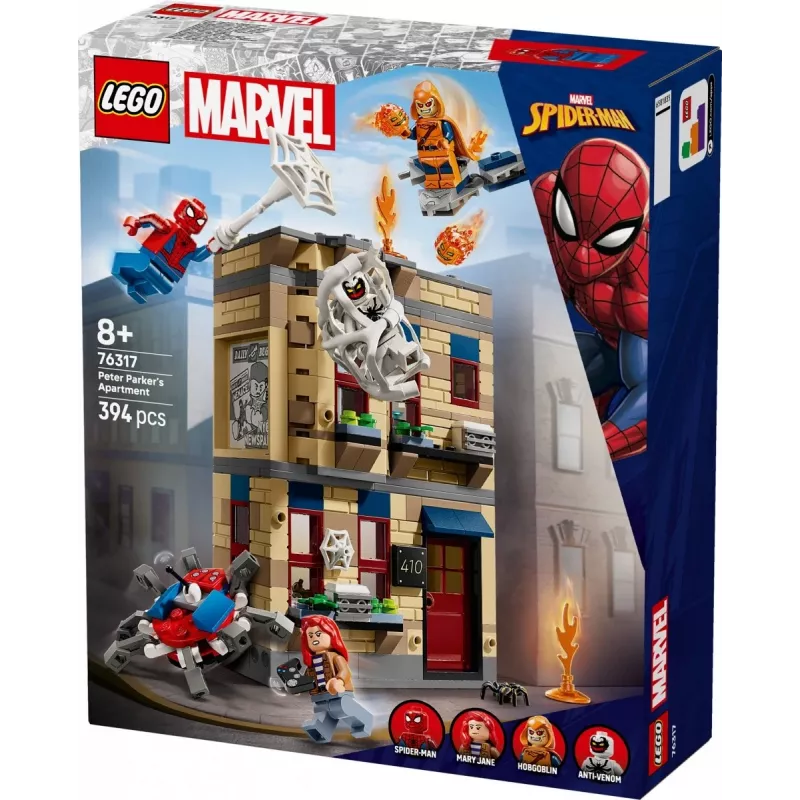 LEGO Marvel Set 76317 Peter Parkers Wohnung mit Spider-Man-Minifigur
