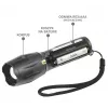 Taschenlampe everActive FL600 — 600 lm, 10 W, Aluminiumgehäuse, IPX4, 130 mm, 3×AAA, rot