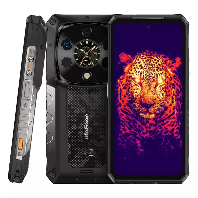 Robustes Smartphone UleFone Armor 28 Ultra Thermal 5G — 16 GB RAM, 1 TB Speicher, schwarz