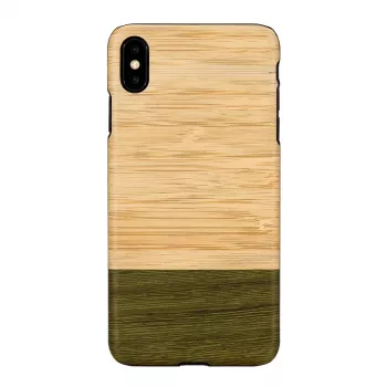 Smartphone-Hülle man and wood für iPhone XS Max — Bambuswald-Holzrückseite, Schutzhülle