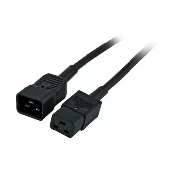 EFB-Elektronik IEC Stromverlängerungskabel C20 180° - C19 180°, schwarz, 1,8 m, 3 x 1,50 mm² Hersteller: EFB Elektronik (EK519.1,8)