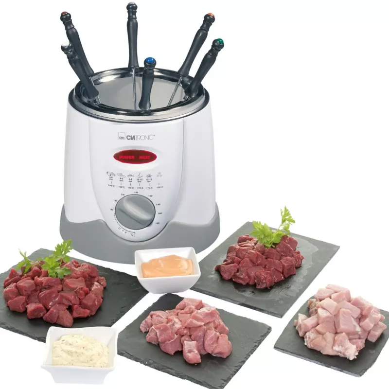 Clatronic FFR 2916 Single 1 L Standgerät 900 W Fritteuse Grau, Weiß