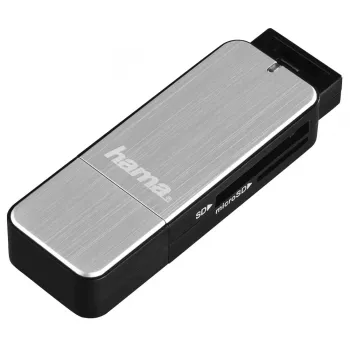 Hama 123900 Kartenlesegerät USB 3.2 Gen 1 (3.1 Gen 1) Schwarz, Silber