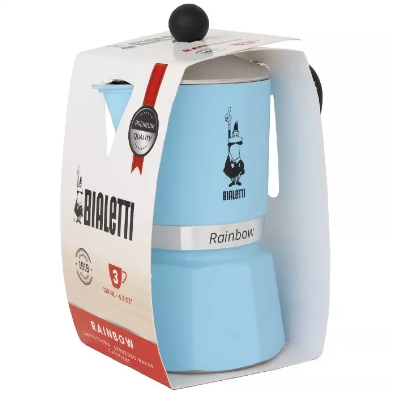 Bialetti Rainbow 0,06 L Aluminium Thermoplastic Blau Kaffeemaschine