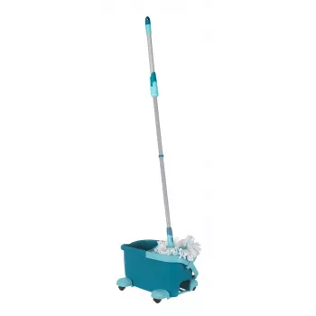 Wischsystem Leifheit Clean Twist Mop Ergo mobil, Eintank, blau, mit Mop und Lenkrollen