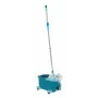 Wischsystem Leifheit Clean Twist Mop Ergo mobil, Eintank, blau, mit Mop und Lenkrollen