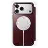 Handyhülle Nomad Modern Leather Folio für iPhone 17 Pro Max — Leder, TPU, PC, Aluminium, Burgund, 16 cm (6,3 Zoll)