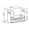 Schreibtisch-Organizer mit Schublade und kabellosem Ladegerät Ergo Office, weiß, max. 10kg, ER-441