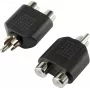 SpeaKa Professional RCA Audio Y-Adapter [1x RCA-Stecker – 2x RCA-Buchse] Schwarz (SP-7870160)