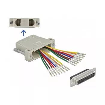D-Sub HD 44-polig Crimp-Buchse auf 2 x RJ45-Buchse DeLOCK 66836