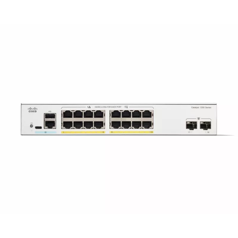 Managed Switch Cisco Catalyst 1300-16FP-2G 16 Port GE Full PoE