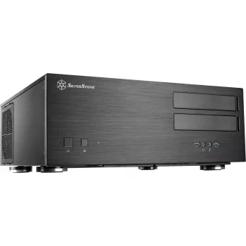 SilverStone Grandia GD08 - Desktop - SSI EEB - ohne Netzteil - Schwarz - USB/Audio