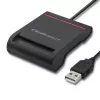 ID-Kartenleser QOLTEC Smart-Chip-ID-Kartenleser — USB, schwarz, 84,5×65×16 mm, 63 g